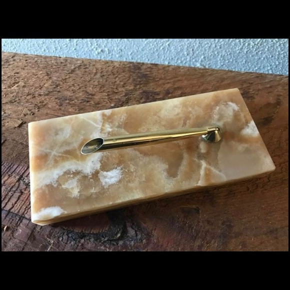 Porte stylo/porte plume en marbre vintage - Picture 2 of 3